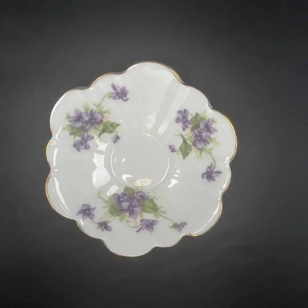 Royal Stuart Sweet Violets Demitasse Cup Saucer Cottage Made England Floral